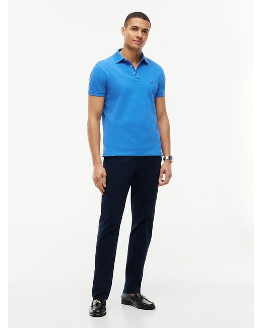 Tommy Hilfiger Blue 1985 Slim Fit Pique Polo Shirt for men