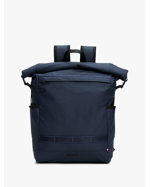 Tommy Hilfiger Rugzak Met Rolflap En Metalen Logo in het Blue voor heren