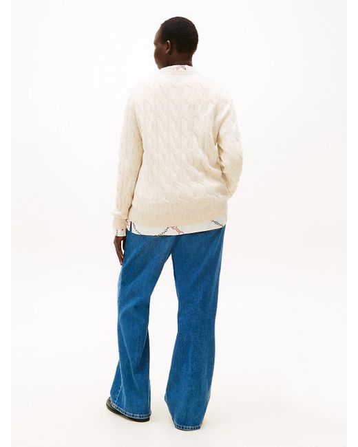 Pullover Curve di Tommy Hilfiger in White