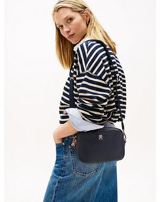 Tommy Hilfiger Blue Crossbody-Kameratasche Mit Th-Monogramm