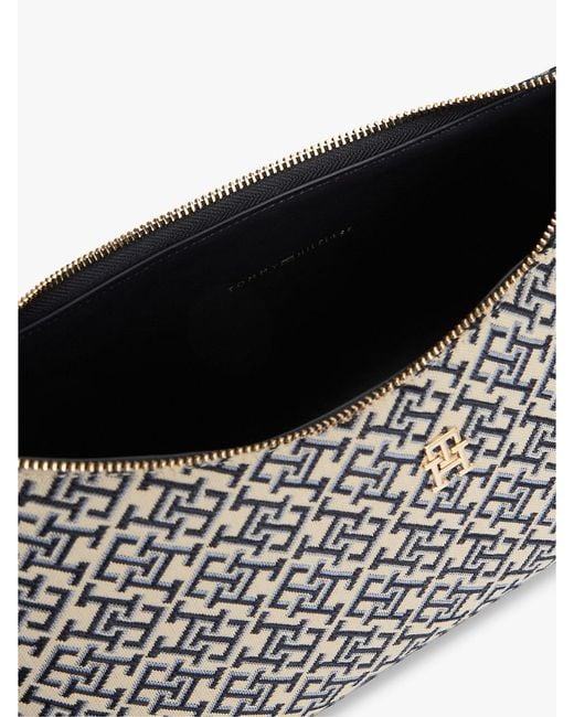Tommy Hilfiger Gray Hilfiger Icon Jacquard Shoulder Bag