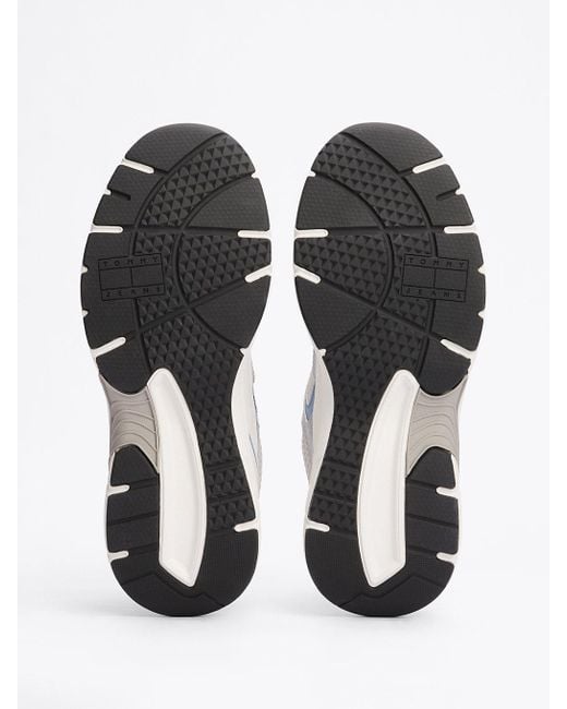 Tommy Hilfiger White Metallic Contrast Trainers