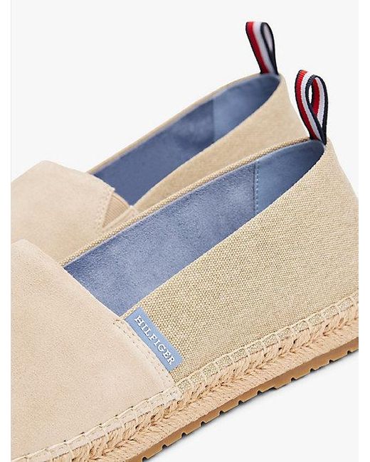 Tommy Hilfiger Espadrille Aus Wildleder Mit Flexibler Sohle in Natural für Herren