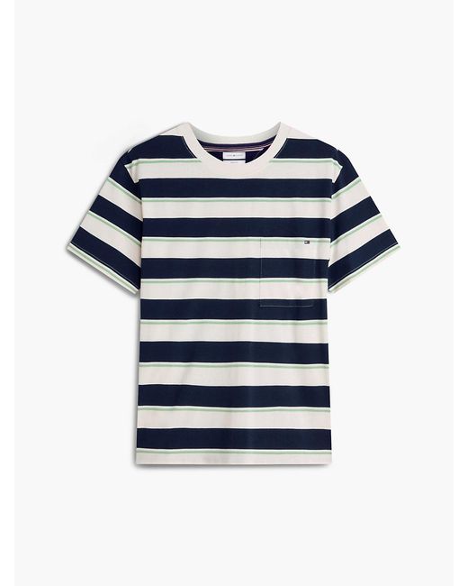 Tommy Hilfiger Blue Mixed Stripe Relaxed Jersey T-Shirt for men