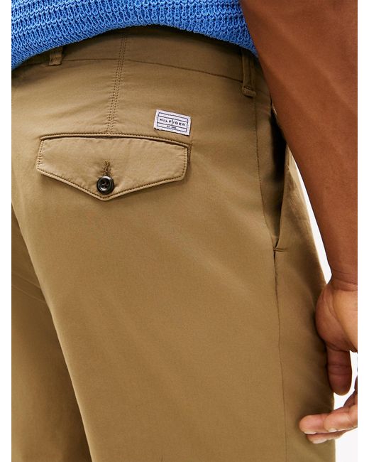 Tommy Hilfiger Blue Lightweight Paper Touch Pleated Loose Trousers for men