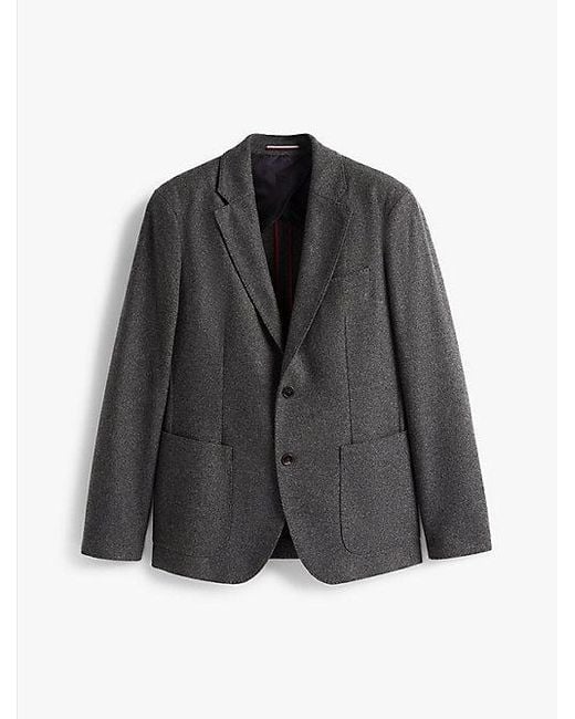 Tommy Hilfiger Smart Casual Flanellen Blazer Van Wolmix in het Gray voor heren