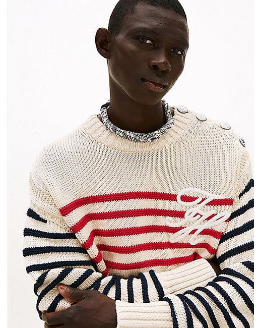Tommy Hilfiger The Runway Collection Pullover Mit Streifen in Red für Herren