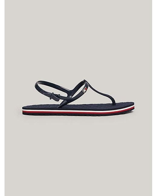 Tommy Hilfiger Teenslipper Met Enkelbandje En Vlag in het Multicolor