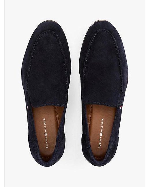 Tommy Hilfiger Suède Flexibele Loafer in het White voor heren