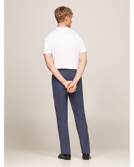 Pantalon slim motif Prince de Galles Tommy Hilfiger pour homme en coloris Blue