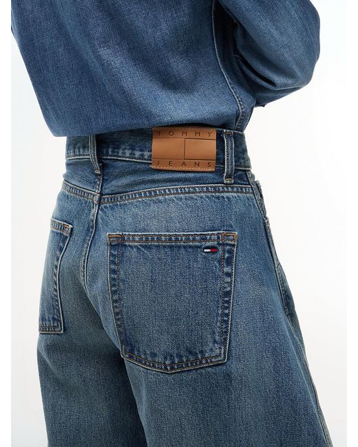 Tommy Hilfiger Blue Twisted Seam Mid Rise Barrel Jeans