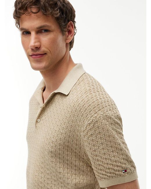 Tommy Hilfiger Natural Washed Structured Polo Shirt for men