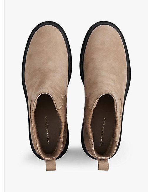 Tommy Hilfiger Chelsea Boot Met Profielzool En Blokhak in het White