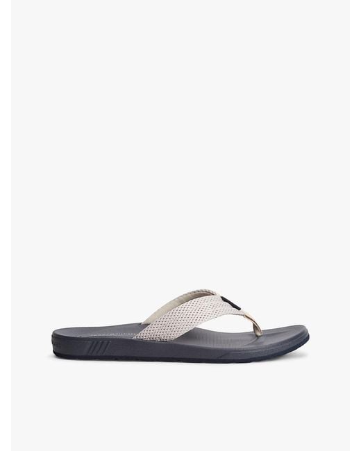 Tommy Hilfiger White Contoured Footbed Flip-Flops for men