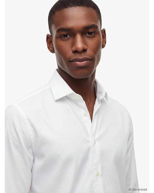 Camicia New York Label Slim Fit di Tommy Hilfiger in White da Uomo