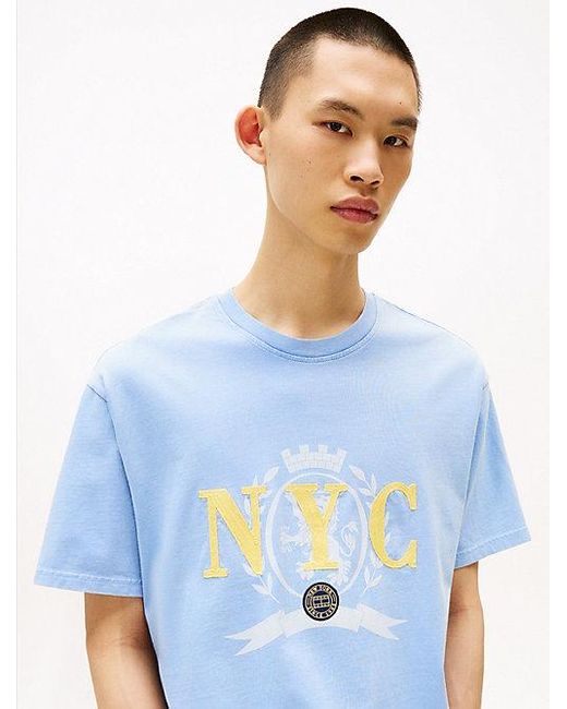 Tommy Hilfiger Relaxed Fit T-Shirt Met Embleem in het Blue voor heren