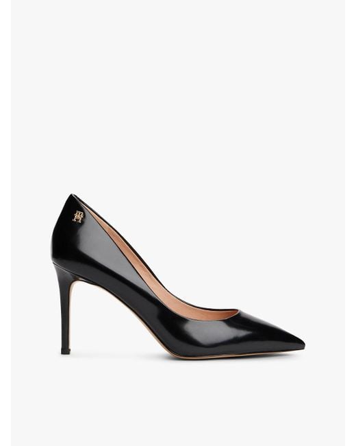 Escarpins En Cuir À Talon Haut Tommy Hilfiger en coloris Black