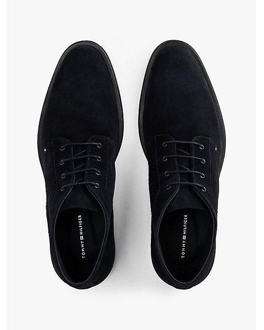 Tommy Hilfiger Suède Veterboots in het Black voor heren