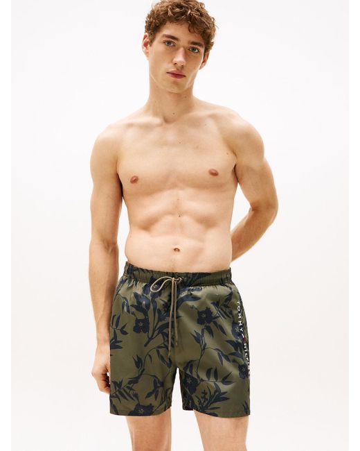 Short De Bain Mi-Long Original À Motif Tommy Hilfiger pour homme en coloris Green