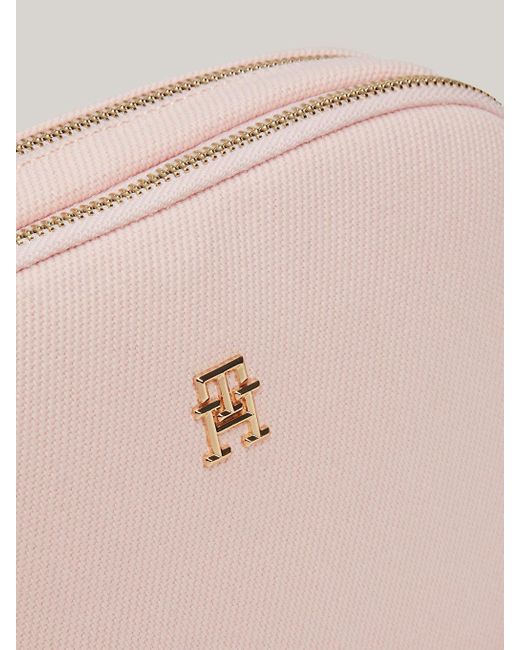 Petit sac bandoulière en toile Tommy Hilfiger en coloris Pink