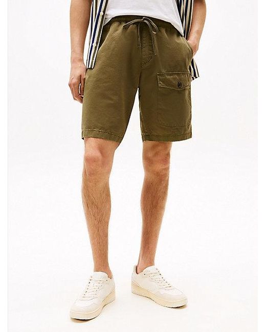 Pantalón Corto Tipo Cargo Amplio De Sarga Tommy Hilfiger de hombre de color White