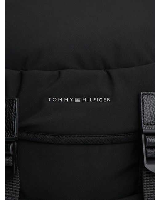 Sac À Dos De Voyage En Tissu À Rabat Et Logo Tommy Hilfiger pour homme en coloris Black