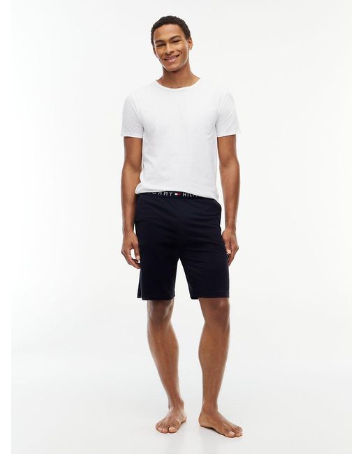 Tommy Hilfiger Blue Jersey Logo Shorts for men