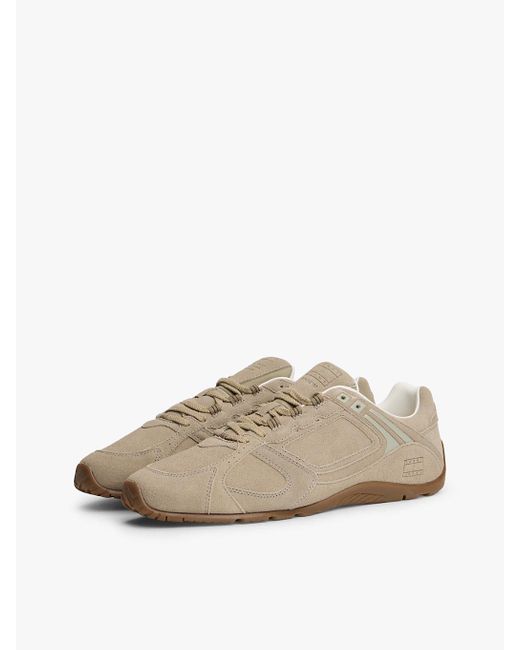 Tommy Hilfiger White Archive Runner Suede Low Profile Trainers for men