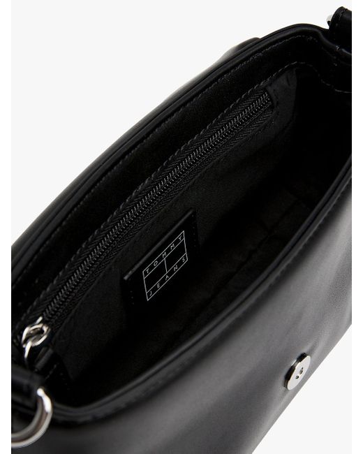 Borsa A Tracolla Con Patta E Logo di Tommy Hilfiger in Black