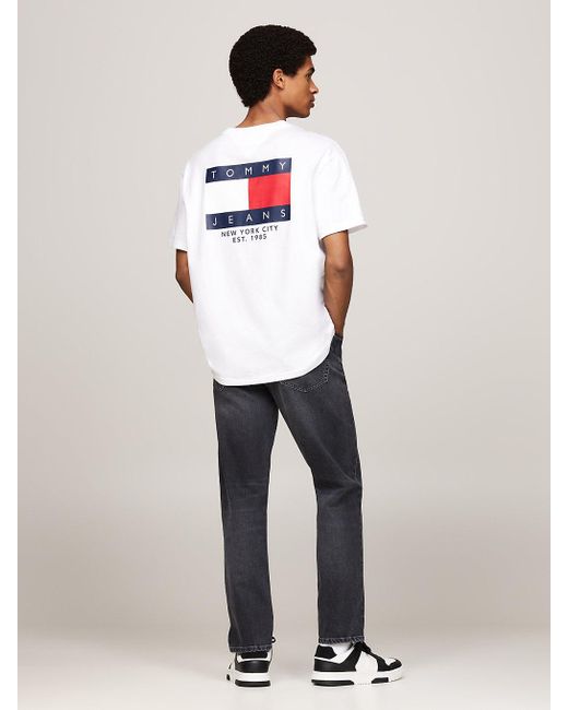 Tommy Hilfiger White Back Logo Crew Neck T-shirt for men