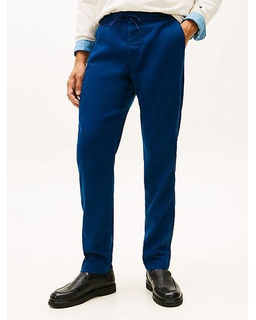 Tommy Hilfiger Harlem Sorona Linnen Mw0mw38801 Chino in het Blue voor heren