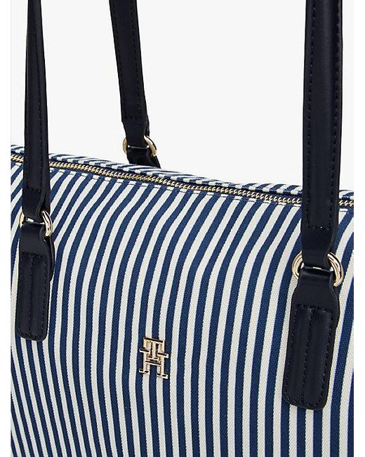 Tommy Hilfiger Blue Canvas-Tote-Bag