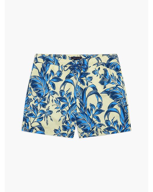 Tommy Hilfiger Yellow Essential Print Mid Length Swim Shorts for men