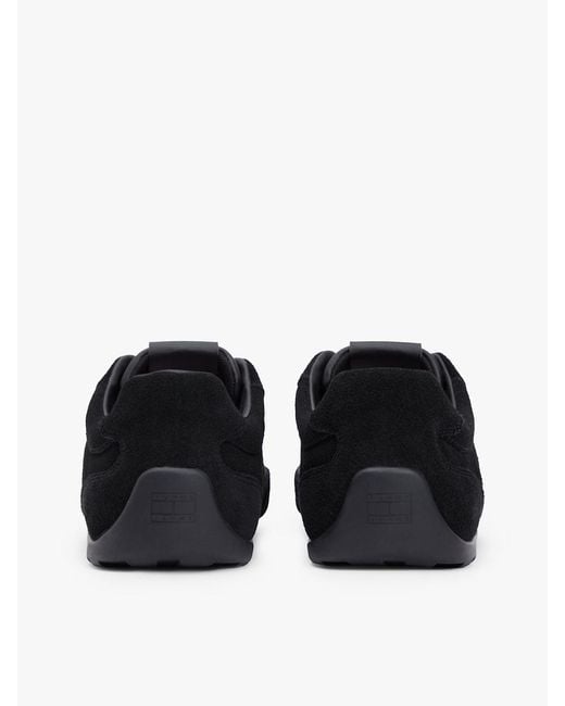 Tommy Hilfiger Black Suede Mixed Texture Archive Runner Trainers for men
