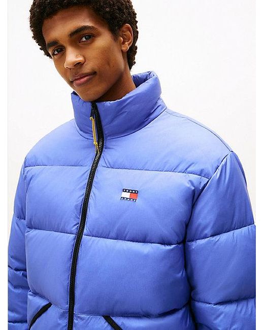 Tommy Hilfiger Waterafstotend Relaxed Crinkle-Pufferjack in het Blue voor heren