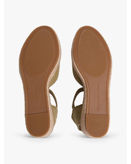 Tommy Hilfiger Natural Canvas Wedge Espadrilles