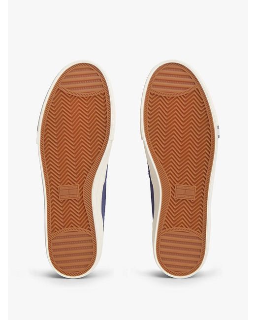 Tommy Hilfiger Blue Canvas Archive Runner Trainers for men