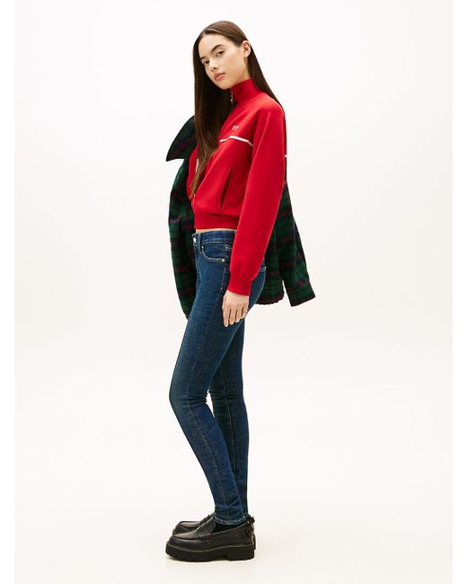 Tommy Hilfiger Red Tommy Girl Seam Detail Skinny Jeans