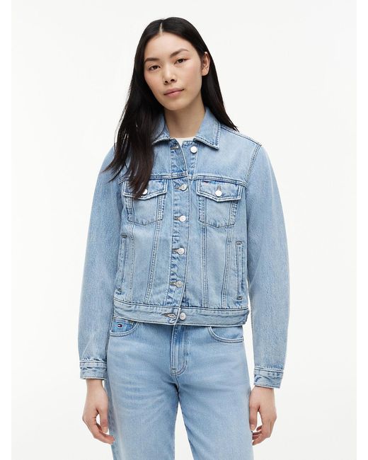 Tommy Hilfiger Blue Faded Denim Trucker Jacket