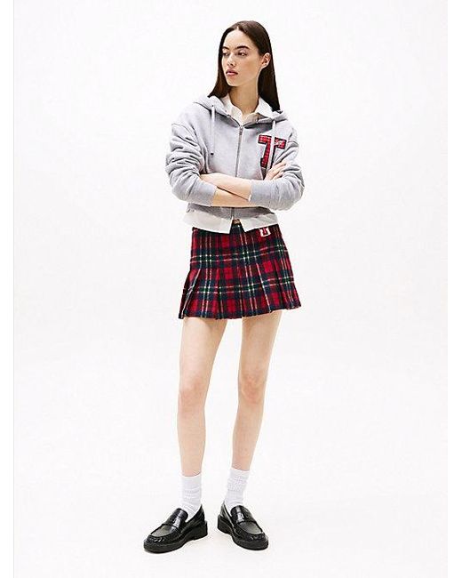 Tommy Hilfiger Minirok Met Tartanruit in het White