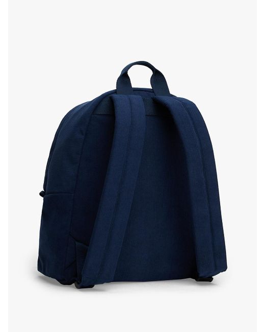 Tommy Hilfiger Blue Essential Corduroy Logo Dome Backpack for men