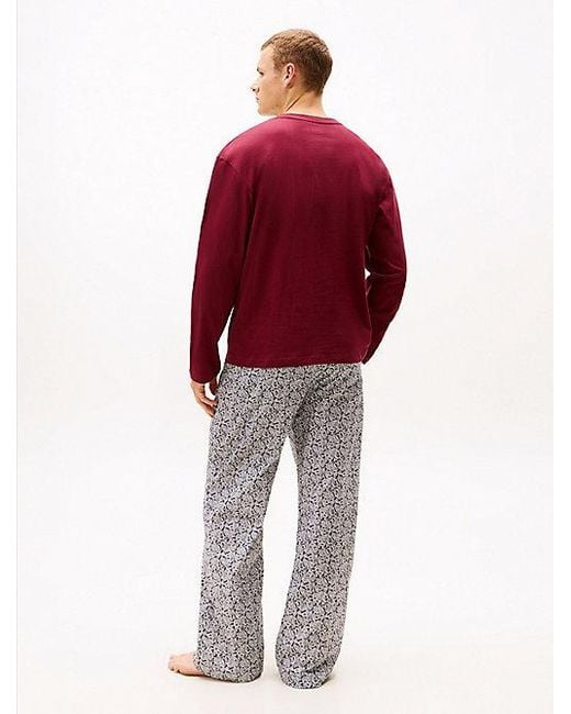 Tommy Hilfiger Original Lounge-Langarmshirt in Red für Herren
