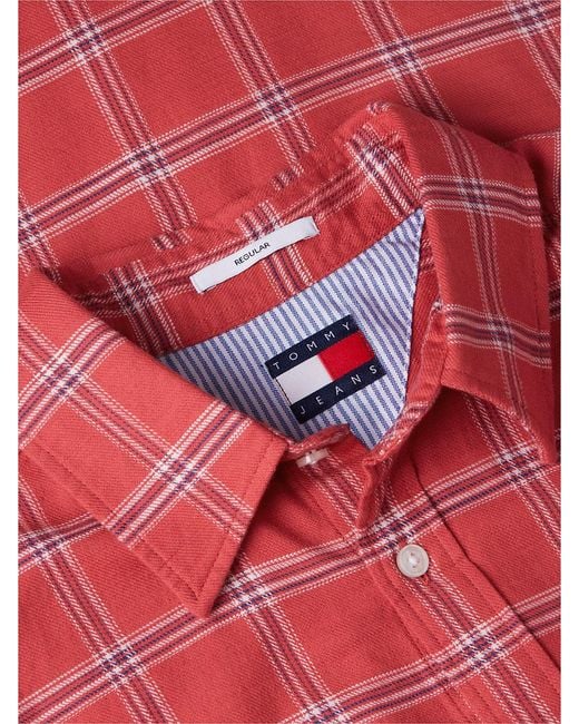 Tommy Hilfiger Regular Fit Textured Twill Check Shirt for men