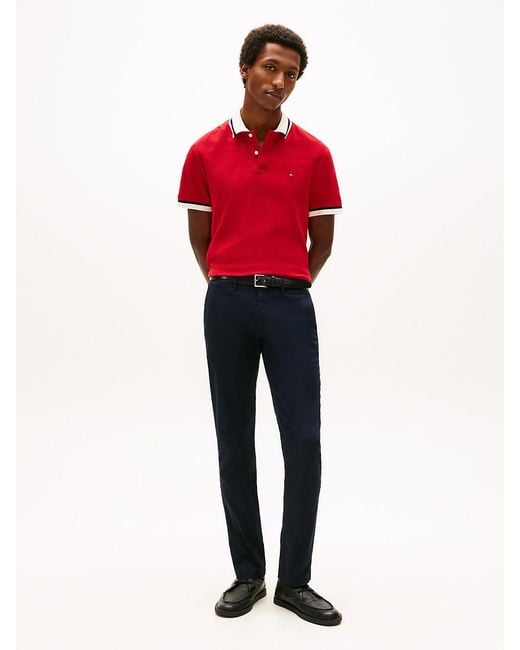 Tommy Hilfiger Blue Bleecker Slim Fit Chinos for men