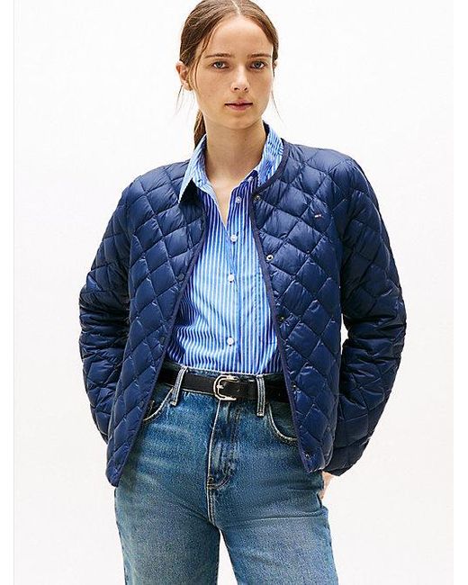 Tommy Hilfiger Blue Wasserabweisende Leichte Daunenjacke