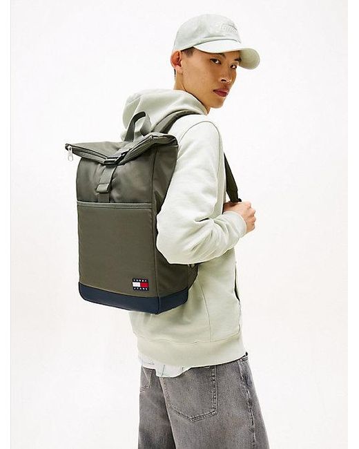 Tommy Hilfiger Essential Rugzak Met Rolflap in het Green voor heren