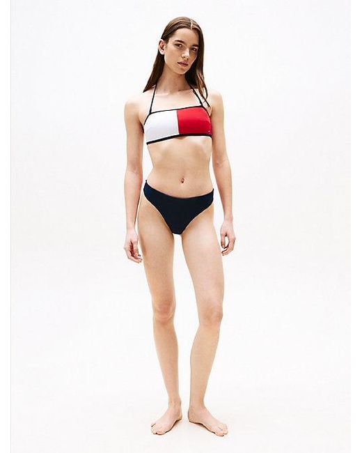 Tommy Hilfiger Hilfiger Flag Brazilian Bikinibroekje in het Red