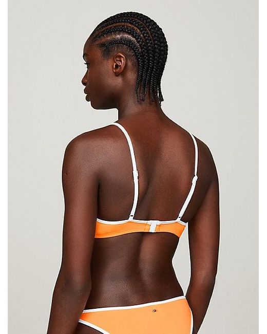 Parte superior de bikini TH Essential Tommy Hilfiger de color Orange