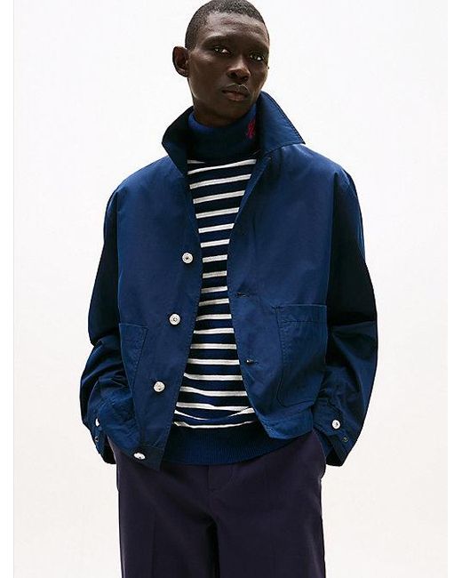 Tommy Hilfiger The Runway Collection Oversized Utility-Jack in het Blue voor heren