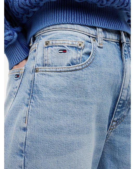 Tommy Hilfiger Blue Ultra High Rise Tapered Leg Mom Jeans
